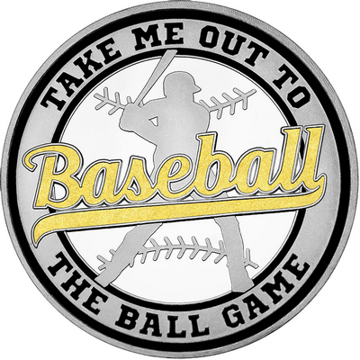 Gold "Baseball" with Black Outer Circular Borders